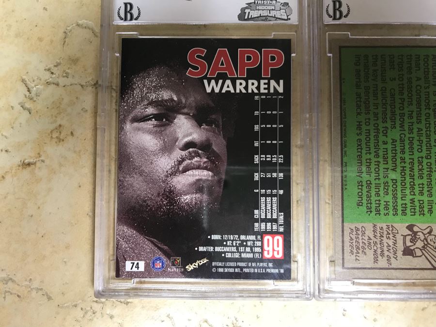 Graded 9 Football Cards: Warren Sapp, Anthony Munoz And Rod Woodson [Photo 9]