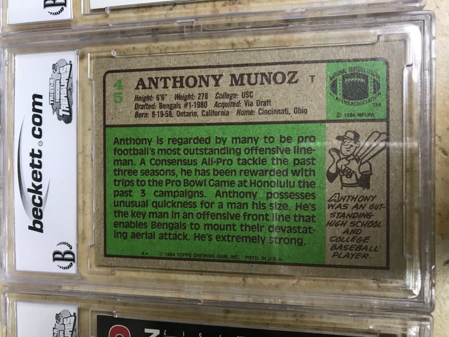 Graded 9 Football Cards: Warren Sapp, Anthony Munoz And Rod Woodson [Photo 10]