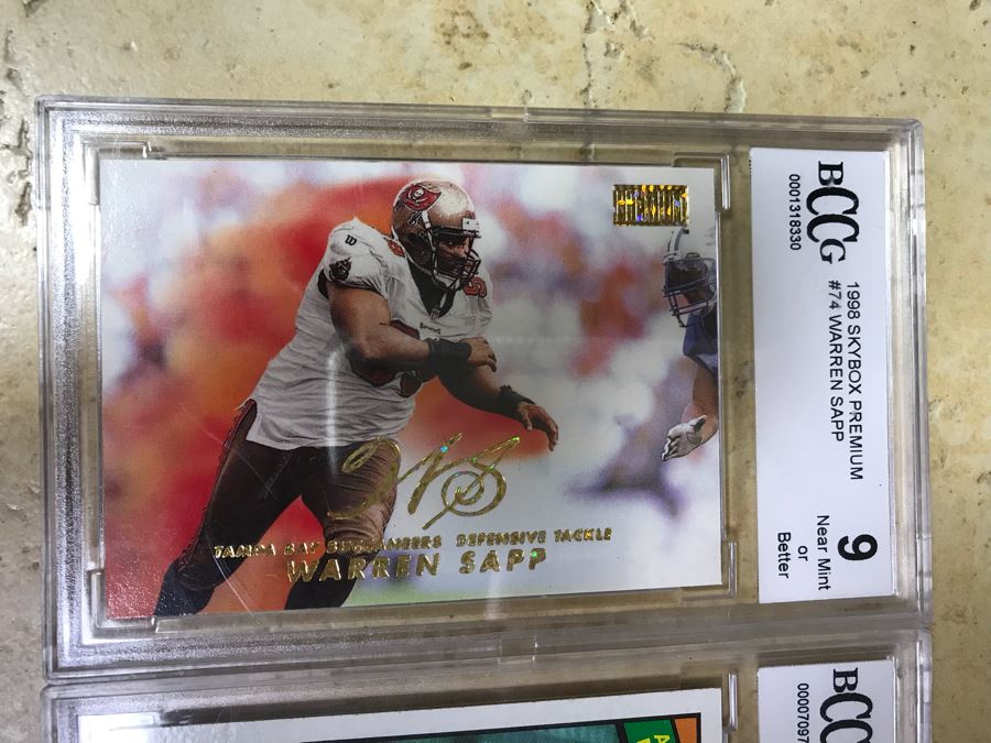 Graded 9 Football Cards: Warren Sapp, Anthony Munoz And Rod Woodson [Photo 2]