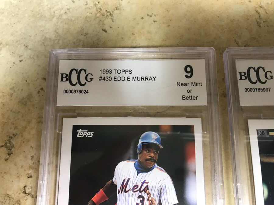 Ken Griffey Jr. Rookie Baseball Card, Graded 9 Basecards Of: Eddie Murray, Wade Boggs And Wilkin Ruan [Photo 5]