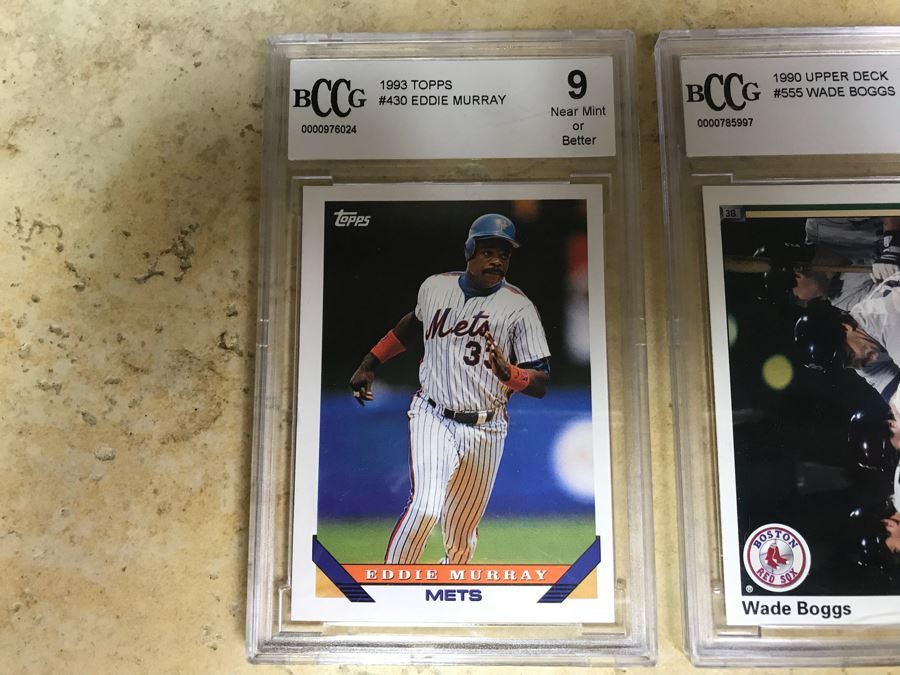 Ken Griffey Jr. Rookie Baseball Card, Graded 9 Basecards Of: Eddie Murray, Wade Boggs And Wilkin Ruan [Photo 4]