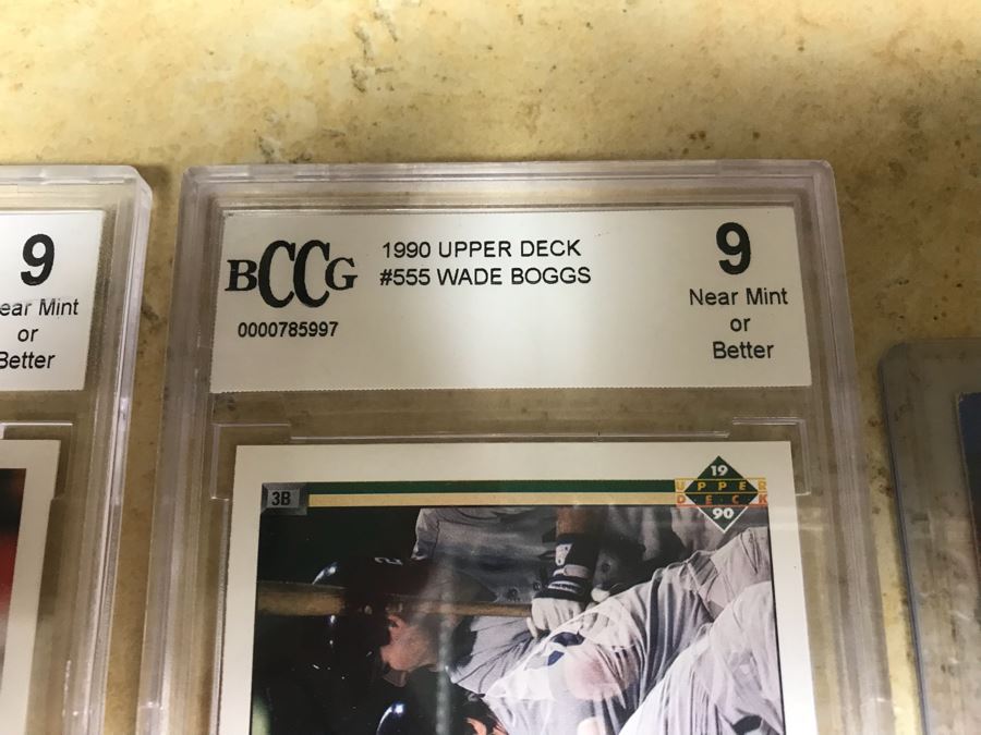 Ken Griffey Jr. Rookie Baseball Card, Graded 9 Basecards Of: Eddie Murray, Wade Boggs And Wilkin Ruan [Photo 7]