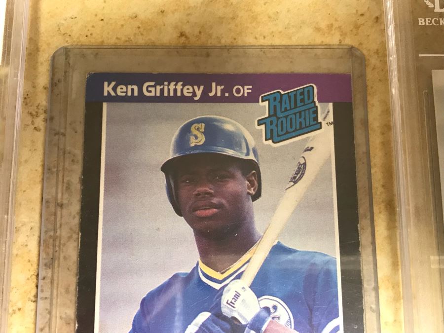 Ken Griffey Jr. Rookie Baseball Card, Graded 9 Basecards Of: Eddie Murray, Wade Boggs And Wilkin Ruan [Photo 3]