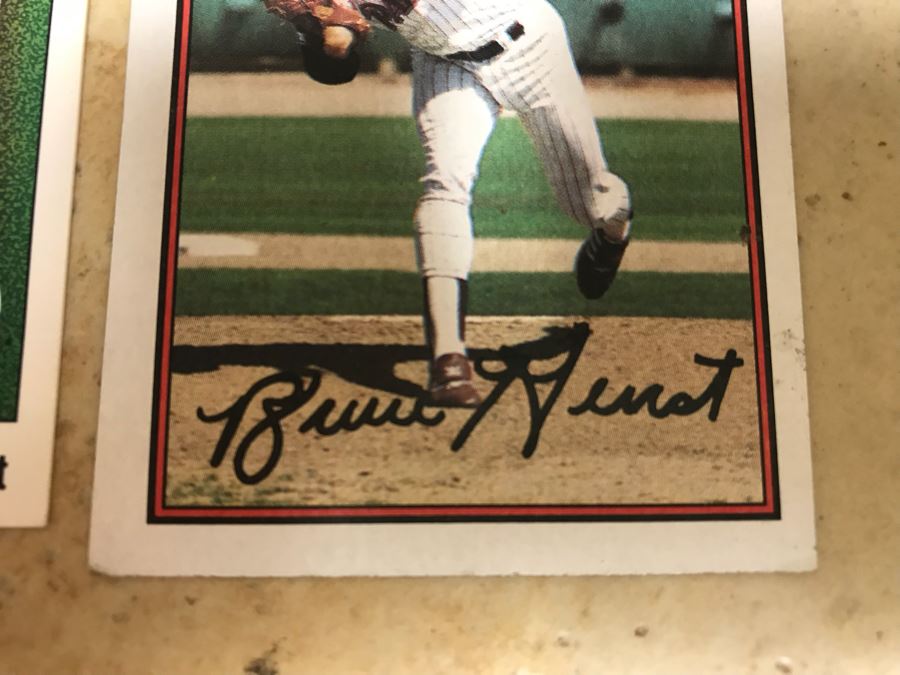 (3) Signed Baseball Cards Of Mark Grant And (1) Signed Baseball Card Of Bruce Hurst [Photo 9]