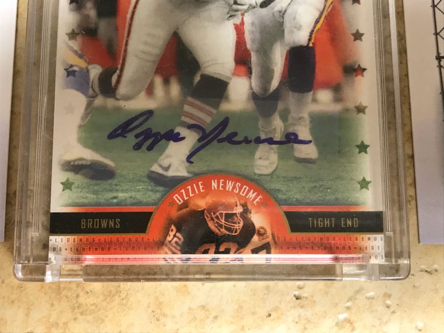 Signed Football Cards: Shaun Chapas, Ozzie Newsome And Kyle Rudolph [Photo 3]