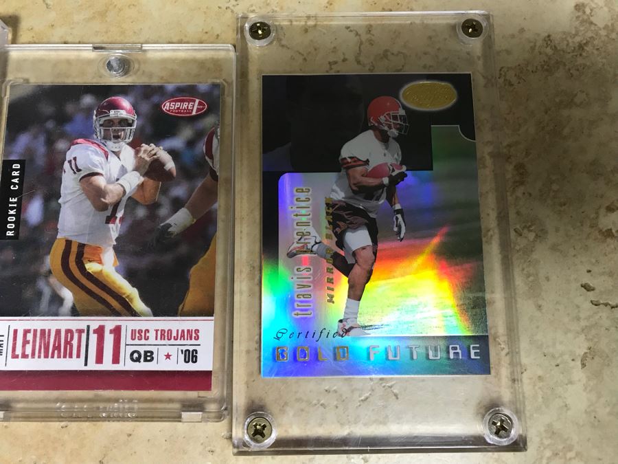 Pair Of Graded 9.5 Limited Edition Football Cards James Jackson, Matt Leinart Rookie Card And Travis Prentice Rookie Card [Photo 3]