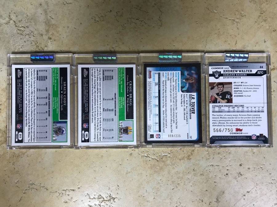 Topps Uncirculated Rookie Football Cards Shaun Cody, Craig Bragg, J. R. Tolver And Andrew Walter [Photo 7]