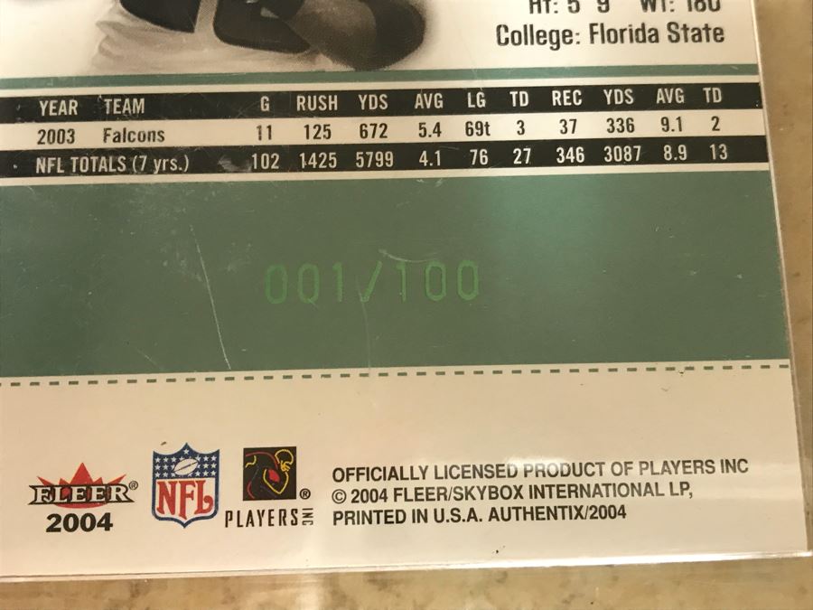 Football Cards Graded 10 Warren Moon MOY, Graded 10 Randy Moss 3Q, Warrick Dunn Limited Edition Ticket Card 1 Of 100 [Photo 11]