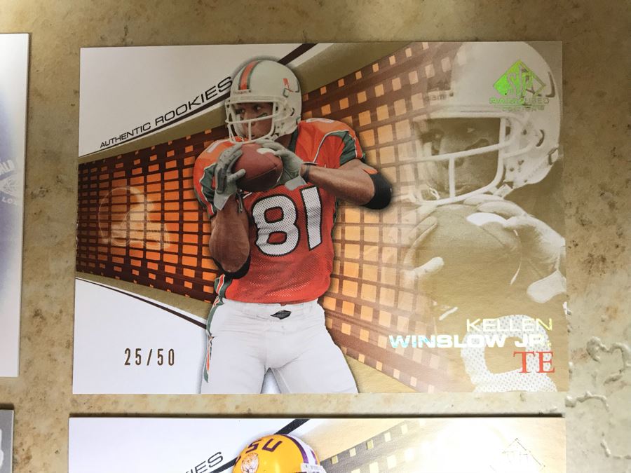 (6) Rookie Football Cards: Roy Williams, Devery Henderson, Kellen Winslow Jr., William Joseph, Justin Griffith, And Johnnie Morant [Photo 4]