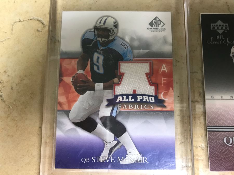 Pair Of Jersey Football Cards: Michael Vick And Steve McNair [Photo 4]