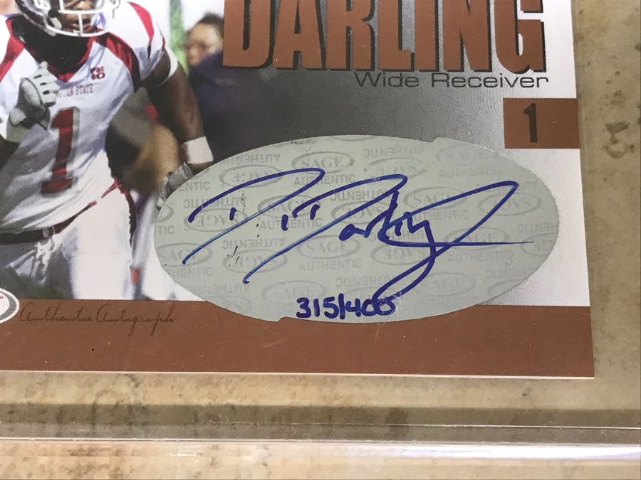 (4) SAGE Signed Football Cards: P. K. Sam, Devard Darling, J. T. O'Sullivan And Michael Jenkins [Photo 6]