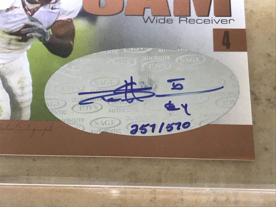 (4) SAGE Signed Football Cards: P. K. Sam, Devard Darling, J. T. O'Sullivan And Michael Jenkins [Photo 10]