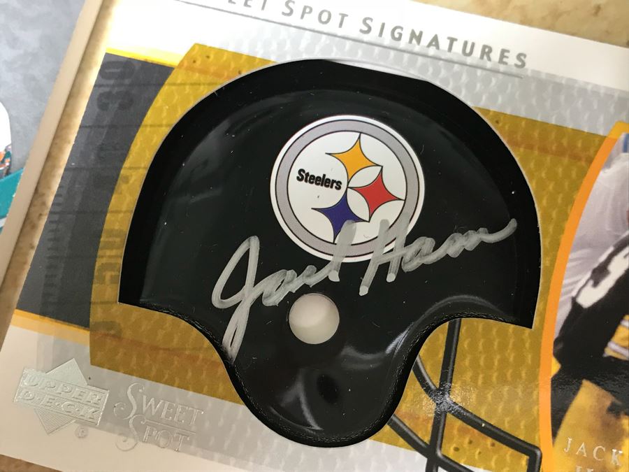 Pair Of Upper Deck Signed Football Cards Dan Marino And Jack Ham [Photo 5]