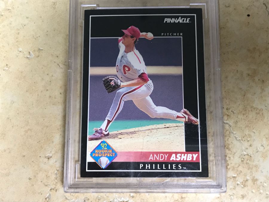 1992 Pinnacle Graded 10 Baseball Card Andy Ashby [Photo 2]