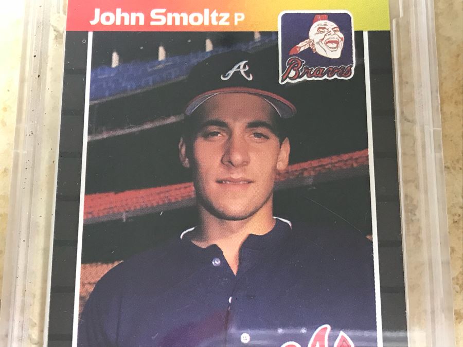 1989 Donruss Graded 10 Baseball Card John Smoltz [Photo 2]