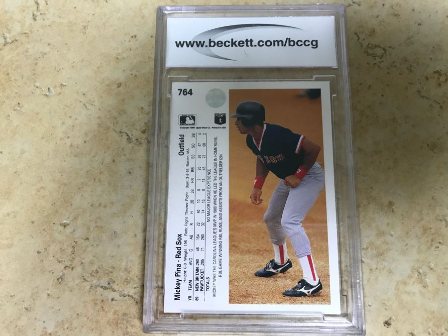 1990 Upper Deck Graded 10 Baseball Card Mickey Pina [Photo 4]