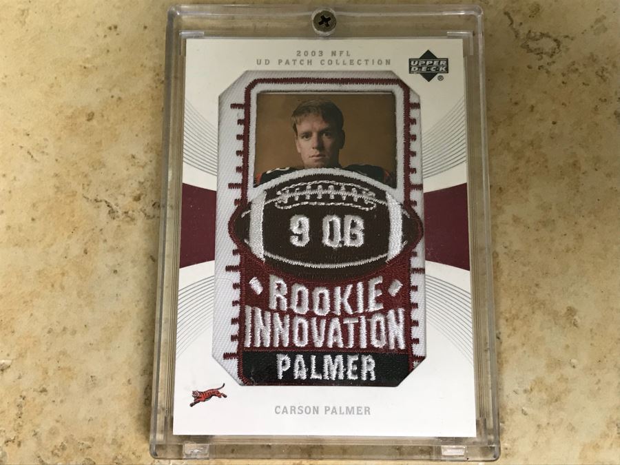 2003 Upper Deck Football Card Patch Collection Rookie Card Carson Palmer