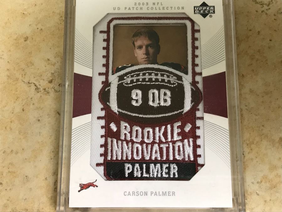 2003 Upper Deck Football Card Patch Collection Rookie Card Carson Palmer [Photo 2]