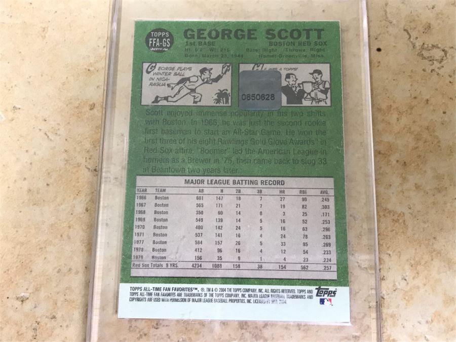 Topps 2004 Signed Baseball Card George Scott [Photo 5]