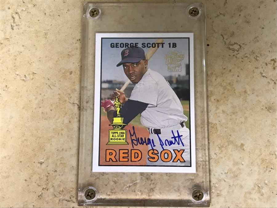 Topps 2004 Signed Baseball Card George Scott