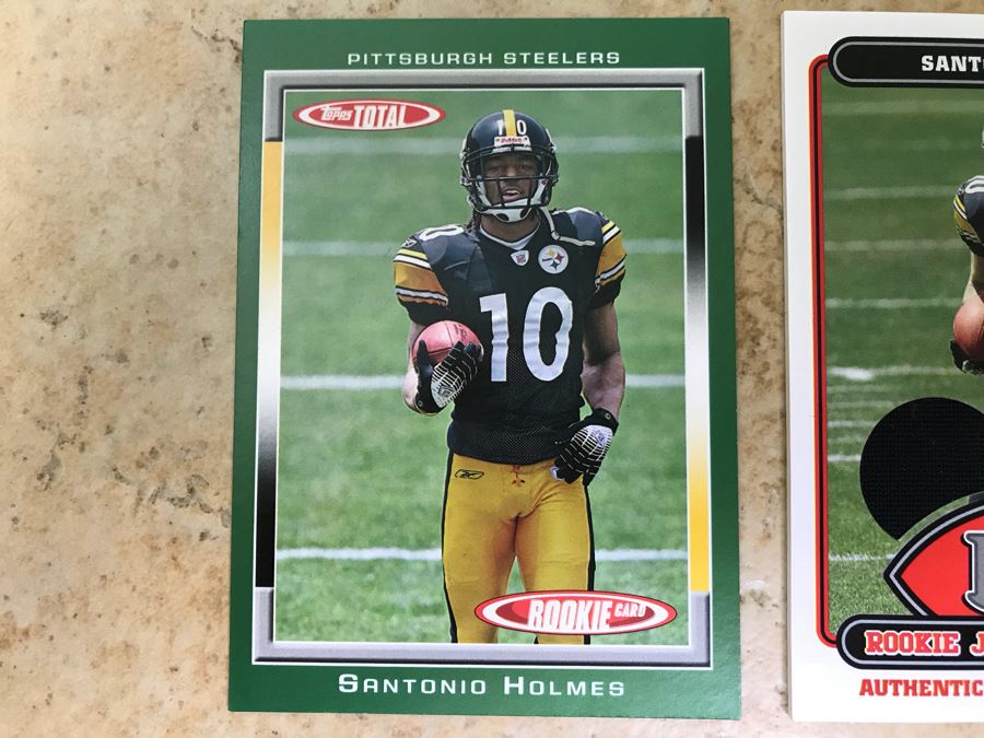 Pair Of 2006 Topps Football Cards Santonio Holmes [Photo 2]