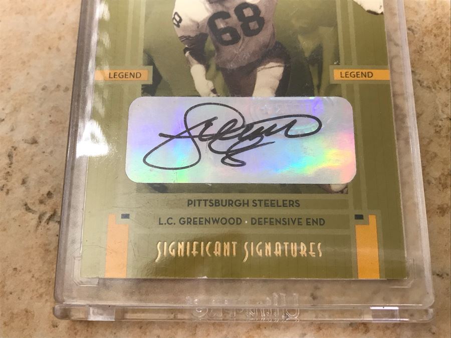 2005 Donruss Signed Football Card L. C. Greenwood [Photo 2]