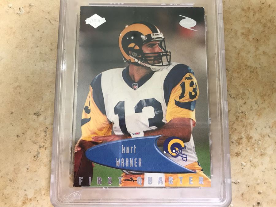 Graded 10 1999 Collector's Edge Odyssey Rookie Football Card Kurt Warner [Photo 2]