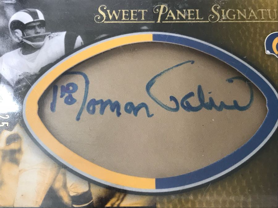 2004 Upper Deck Signed Sweet Panel Football Card Roman Gabriel [Photo 2]