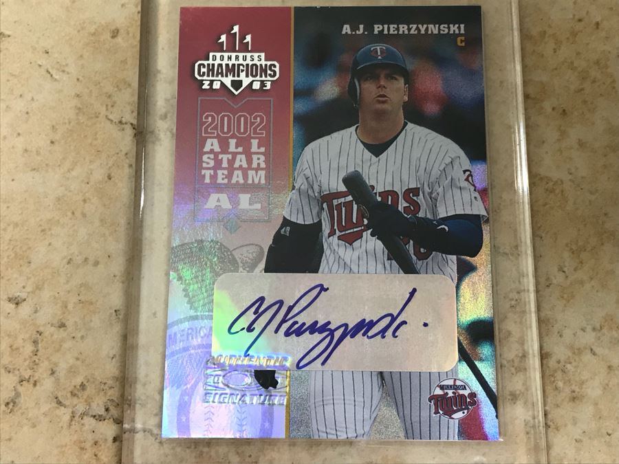 Autograph Donruss Action All Stars and Champion Baseball Cards