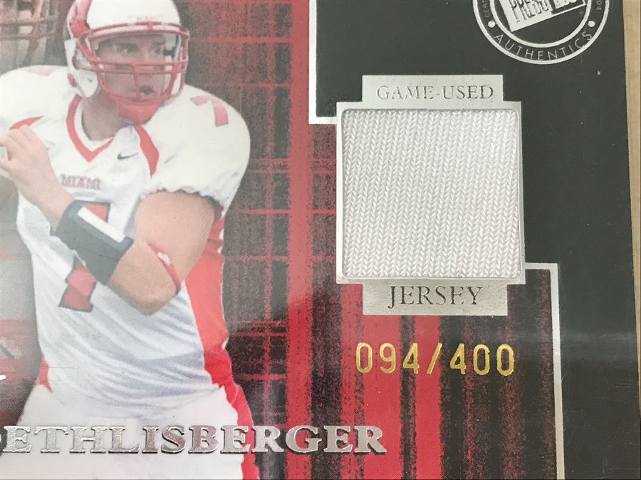 Press Pass 2004 Game-Used College Jersey Card Ben Roethlisberger Limited Edition [Photo 3]