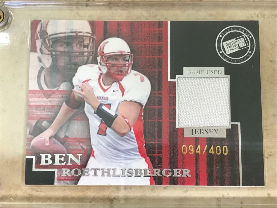 Press Pass 2004 Game-Used College Jersey Card Ben Roethlisberger Limited Edition [Photo 1]