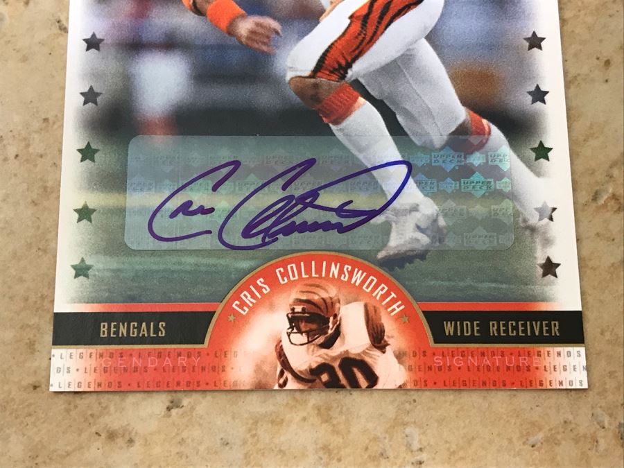 Signed Chris Collinsworth Football Card 2005 Upper Deck [Photo 2]