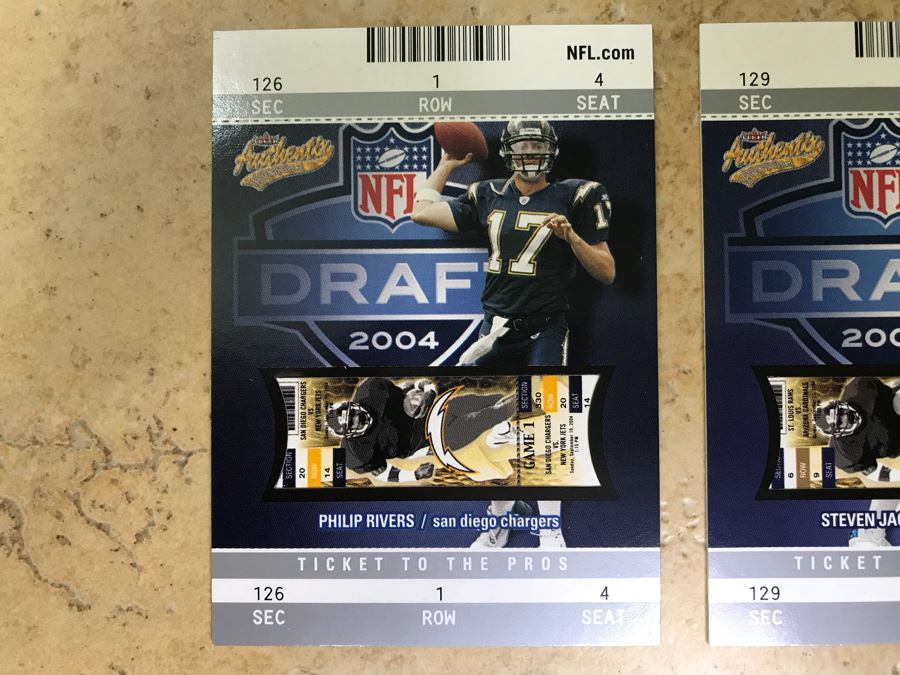 Fleer 2004 Limited Edition Football Cards Philip Rivers And Steven Jackson [Photo 2]