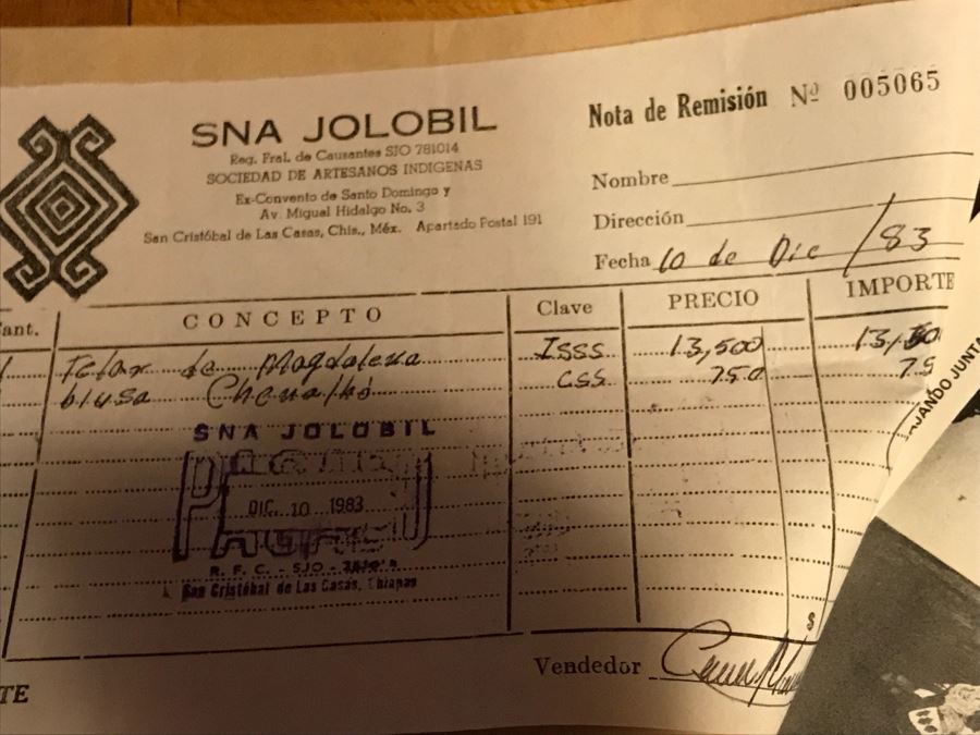 Luchetik Woven Textile Wall Hanging From Highland Chiapas Mexico With Book [Photo 8]