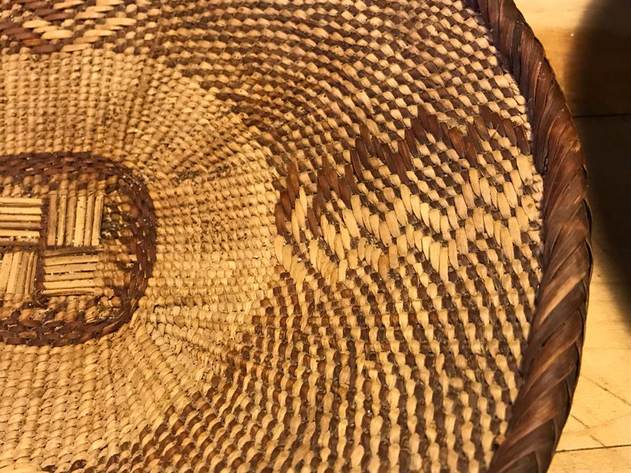 Various Native American Baskets With Pair Of DANSK Teak Mid-Century Modern Salad Servers [Photo 11]