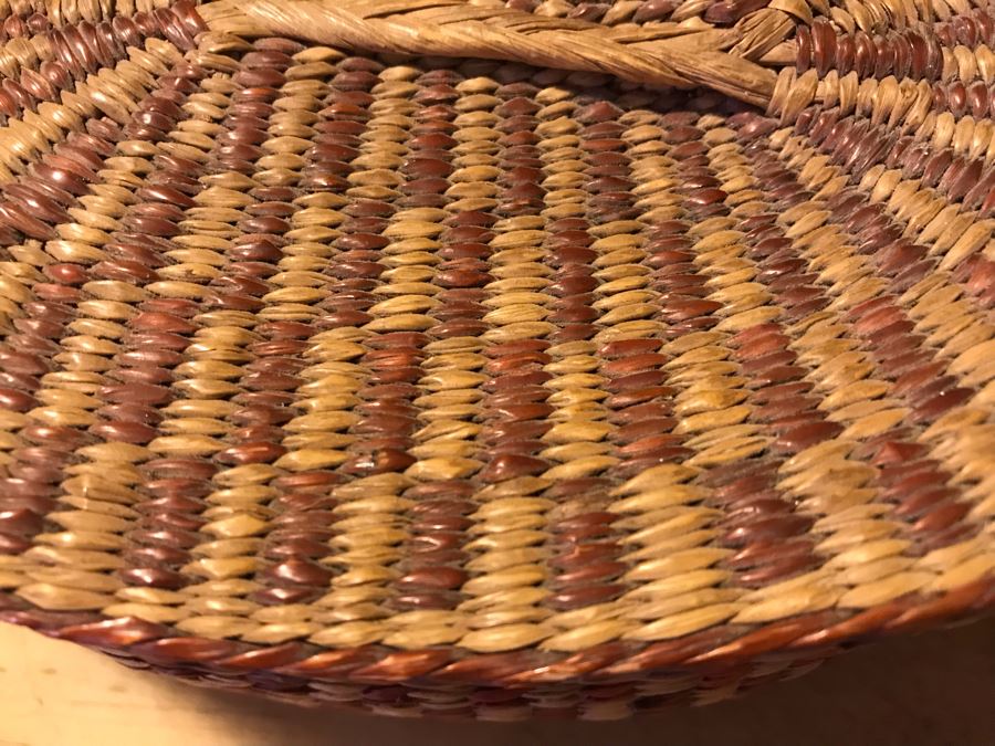 Various Native American Baskets With Pair Of DANSK Teak Mid-Century Modern Salad Servers [Photo 14]