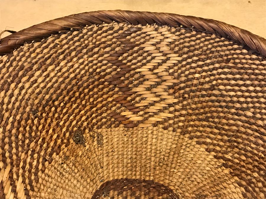 Various Native American Baskets With Pair Of DANSK Teak Mid-Century Modern Salad Servers [Photo 10]