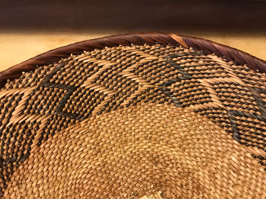 Various Native American Baskets With Pair Of DANSK Teak Mid-Century Modern Salad Servers [Photo 6]