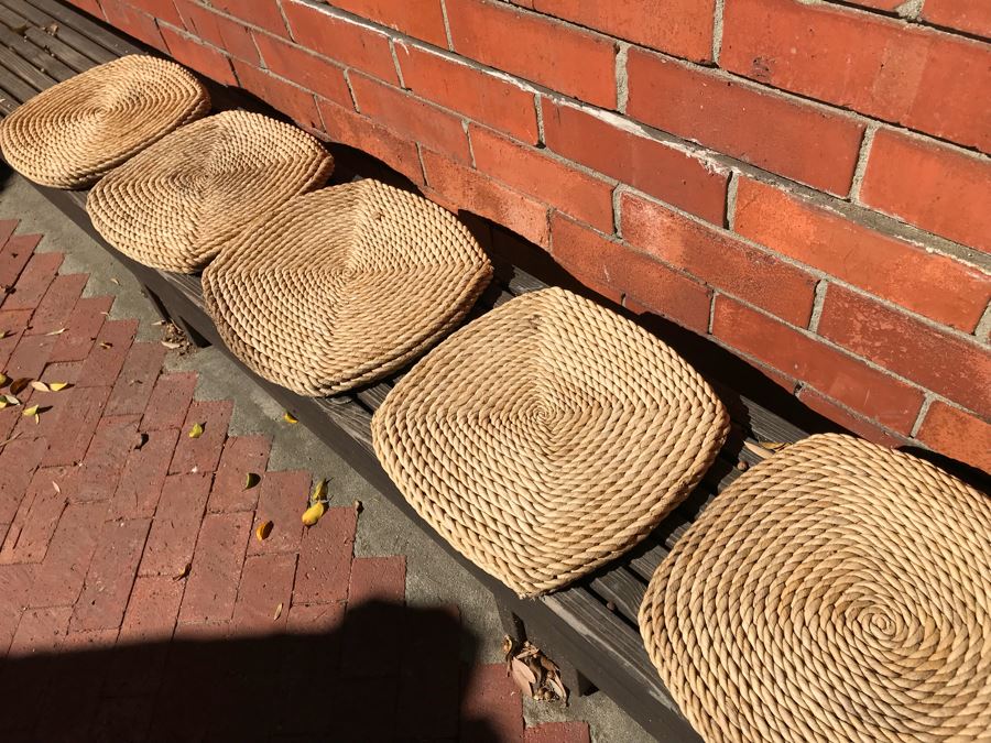 Set Of (6) Rope Bench Seat Cushions [Photo 3]