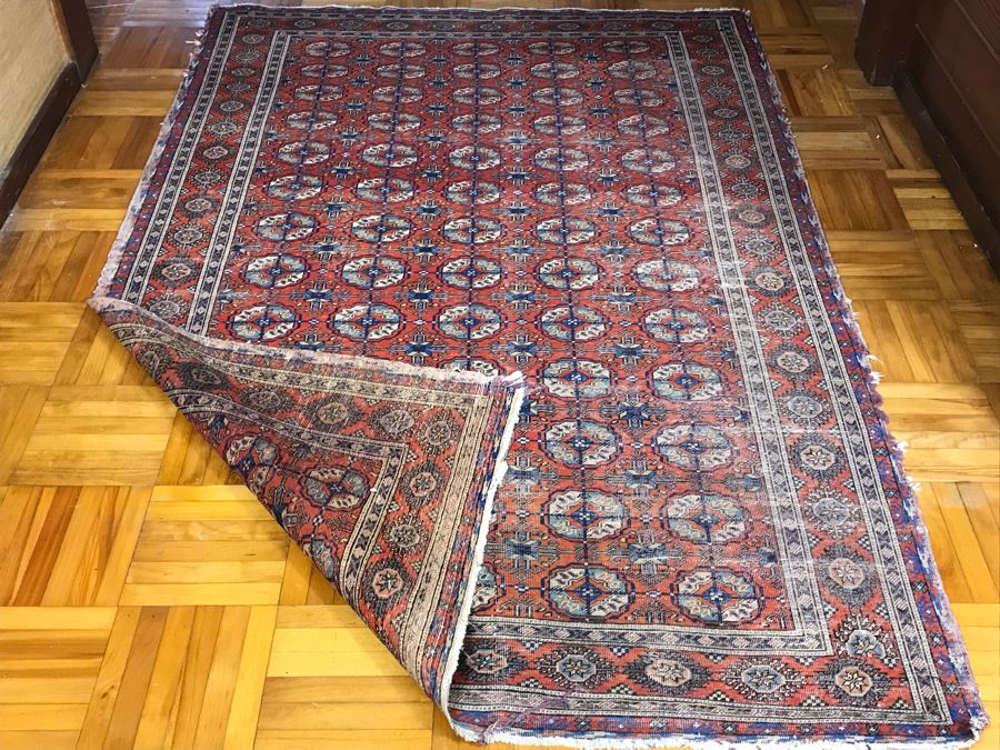 Vintage Hand Knotted Persian Rug 7'1' X 4'9'  [Photo 9]