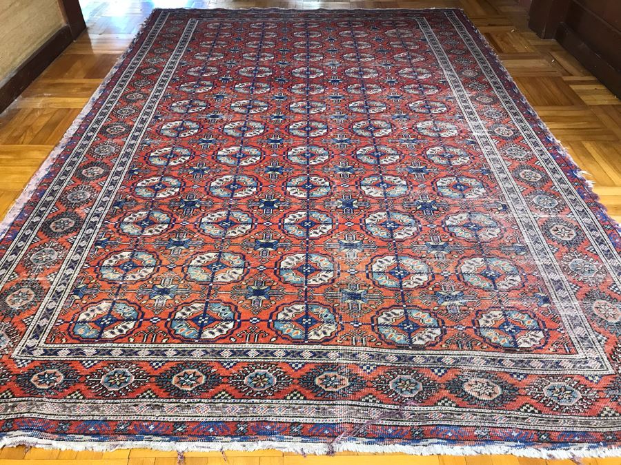 Vintage Hand Knotted Persian Rug 7'1' X 4'9'  [Photo 3]