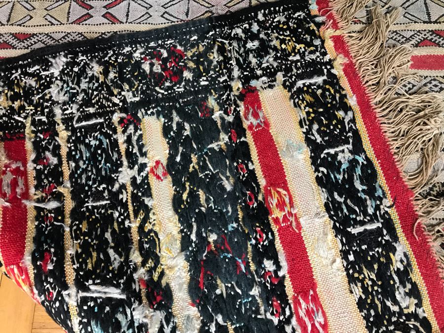 Vintage Hand Knotted Wool Rug With Intricate Geometric Patterns 6' 8' X 3' 7' [Photo 10]