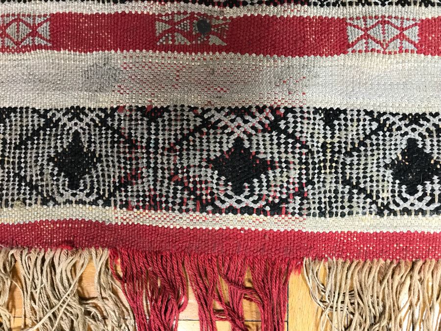 Vintage Hand Knotted Wool Rug With Intricate Geometric Patterns 6' 8' X 3' 7' [Photo 8]