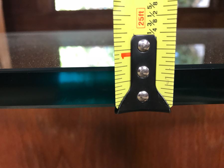 Wooden Coffee Table Base With Oval 3/4' Glass Top 28'W X 18'D X 18'H  [Photo 7]