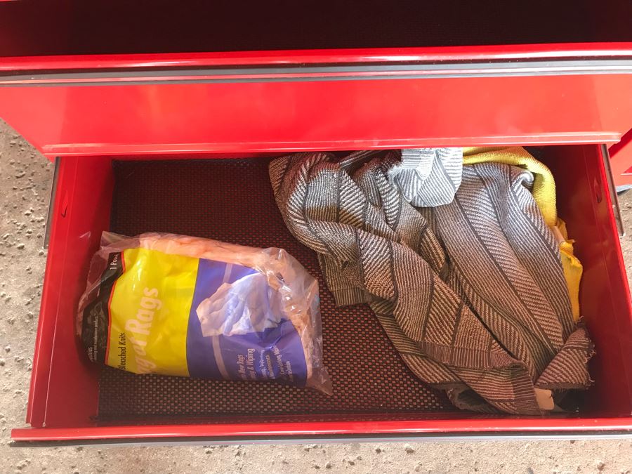 Pair Of Rolling Task Force Tool Boxes On Casters Filled With Tools - See Photos [Photo 11]