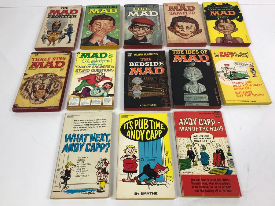 JUST ADDED - Collection Of MAD And Andy Capp Paperback Books