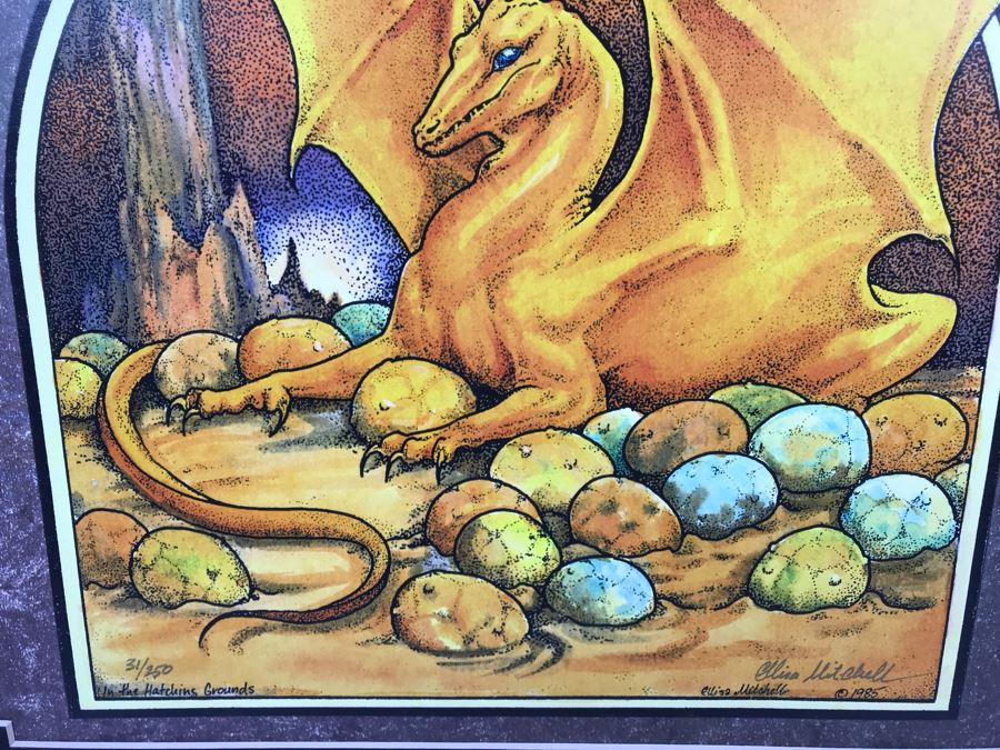 Limited Edition Hand Signed Print By Ellisa H. Mitchell Titled 'In The Hatching Grounds' 12' X 12' [Photo 4]