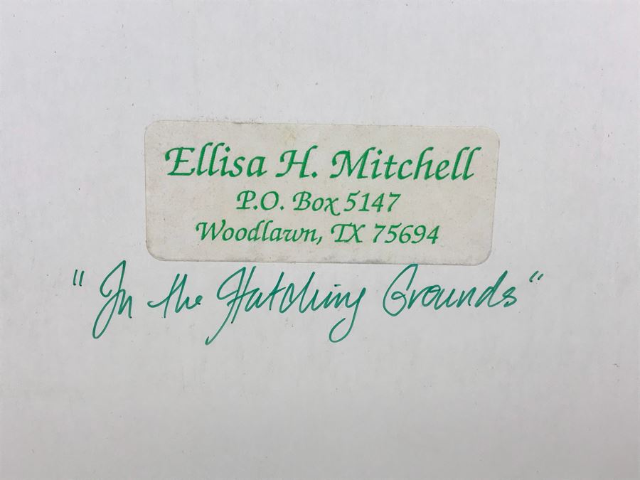 Limited Edition Hand Signed Print By Ellisa H. Mitchell Titled 'In The Hatching Grounds' 12' X 12' [Photo 7]
