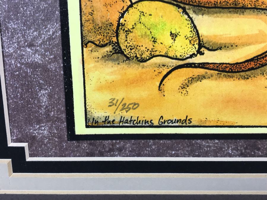 Limited Edition Hand Signed Print By Ellisa H. Mitchell Titled 'In The Hatching Grounds' 12' X 12' [Photo 6]