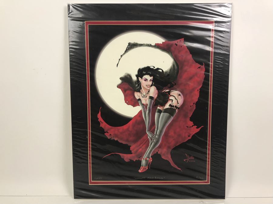 Limited Edition Hand Signed Print By Jim Humble Titled 'Naughty Moon Rising' From Comic Con Art Show 16' X 20' [Photo 2]
